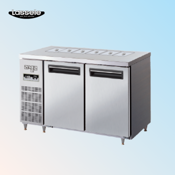 라셀르 1200 반찬냉장고 앞작업대 2도어 직냉식 LMBD-1220R_B1(LY)