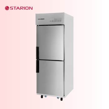 스타리온 업소용 냉장고 25박스 2도어 다크그레이 메탈 직냉식 SR-E25BAR